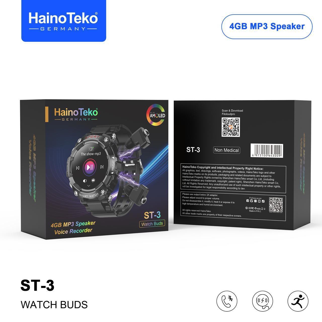 Haino Teko ST-3 Watch Buds â Smartwatch with Wireless Earbuds